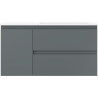 Mexen Orio Badezimmerschrank 90 cm mit Waschbecken Otis rechts, 2S, 1D, grafit matt/weiß matt - 91A13-09047-3-BBFFF66-W18P01