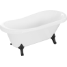Mexen Retro μπανιέρα ελεύθερης τοποθέτησης 150 x 73 cm, λευκή, μαύρα πόδια