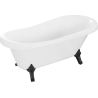 Mexen Retro vabalt seisev vann 150 x 73 cm, valge, mustad jalad - 53251507300-70