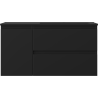 Mexen Orio Badezimmerschrank 90 cm mit Waschbecken Otis rechts, 2S, 1T, schwarz matt - 91A13-09047-3-BBFFF71-W18P71