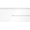 Mexen Orio badkamerkast 100 cm met wastafel Otis rechts, 2S, 1D, wit glans - 91A13-10047-3-BBFFF00-W18P00