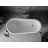Mexen Retro vabaltseisev vann 150 x 73 cm, valge/must, kroomitud jalad - 53251507375-00