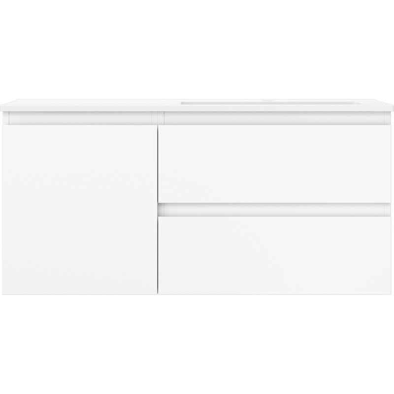 Mexen Orio badkamerkast 100 cm met wastafel Otis rechts, 2S, 1D, wit mat - 91A13-10047-3-BBFFF01-W18P01