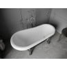 Mexen Retro freestanding bath 150 x 73 cm, white/black, chrome legs - 53251507375-00
