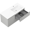 Mexen Orio mobile bagno 100 cm con lavabo Otis destro, 2S, 1D, grigio opaco/bianco opaco - 91A13-10047-3-BBFFF62-W18P01