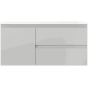Mexen Orio Badezimmerschrank 100 cm mit Waschbecken Otis rechts, 2S, 1T, grau matt/weiß matt - 91A13-10047-3-BBFFF62-W18P01