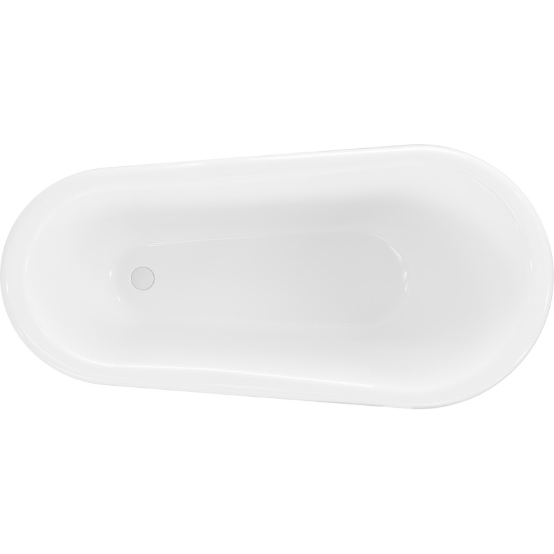 Mexen Retro vann iseseisev 150 x 73 cm, valge/must, jalad valged - 53251507375-20