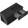 Mexen Orio mueble de baño de 100 cm con lavabo Otis derecho, 2S, 1D, negro brillo/negro mate - 91A13-10047-3-BBFFF70-W18P71