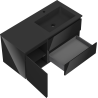 Mexen Orio mobile da bagno 100 cm con lavabo Otis destro, 2S, 1D, nero lucido/nero opaco - 91A13-10047-3-BBFFF70-W18P71