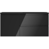 Mexen Orio mueble de baño de 100 cm con lavabo Otis derecho, 2S, 1D, negro brillo/negro mate - 91A13-10047-3-BBFFF70-W18P71
