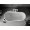 Mexen Retro wanna wolnostojąca 150 x 73 cm, biała/czarna, nogi białe - 53251507375-20