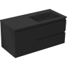 Mexen Orio meuble de salle de bain 100 cm avec lavabo Otis droit, 2S, 1D, noir mat - 91A13-10047-3-BBFFF71-W18P71