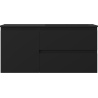 Mexen Orio Badezimmerschrank 100 cm mit Waschbecken Otis rechts, 2S, 1D, schwarz matt - 91A13-10047-3-BBFFF71-W18P71