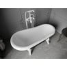Mexen Retro freestanding bath 150 x 73 cm, white/black, white legs - 53251507375-20