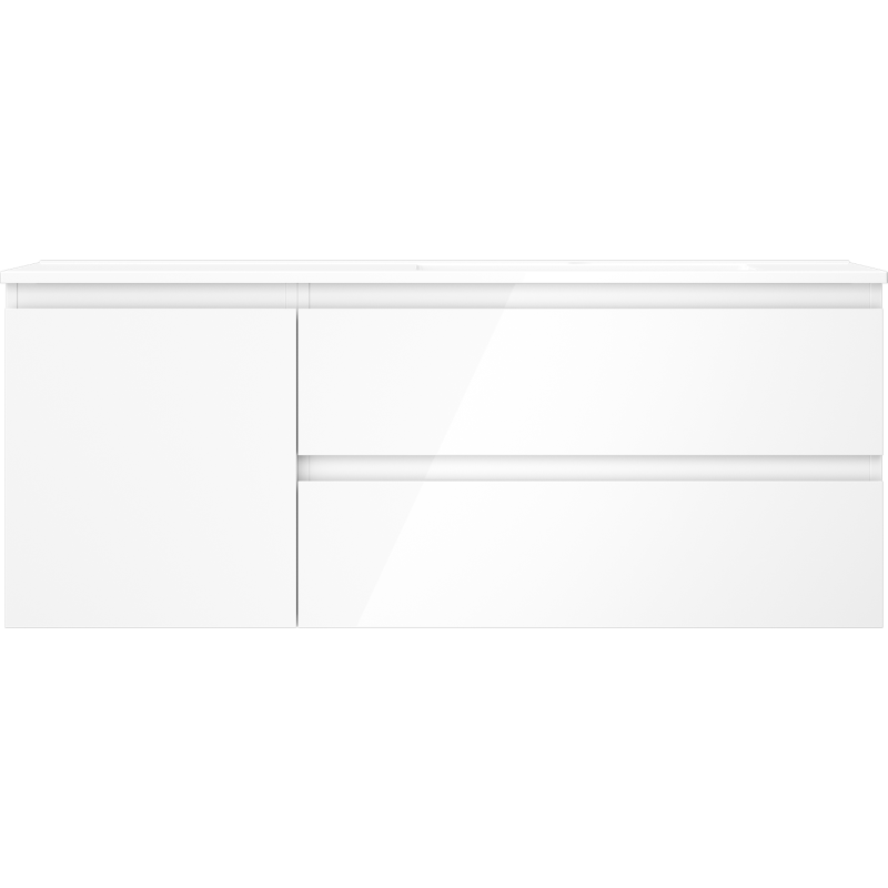 Mexen Orio mobile bagno 120 cm con lavabo Otis destro, 2S, 1D, bianco lucido - 91A13-12047-3-BBFFF00-W18P00