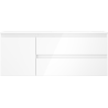 Mexen Orio Badezimmerunterschrank 120 cm mit Waschbecken Otis rechts, 2S, 1D, weiß glänzend - 91A13-12047-3-BBFFF00-W18P00