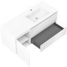Mexen Orio Badezimmer-Schrank 120 cm mit Waschbecken Otis rechts, 2S, 1D, weiß matt - 91A13-12047-3-BBFFF01-W18P01