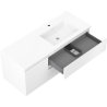 Mexen Orio armoire de salle de bain 120 cm avec lavabo Otis à droite, 2S, 1D, blanc mat - 91A13-12047-3-BBFFF01-W18P01