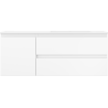 Mexen Orio 120 cm bathroom cabinet with right Otis sink, 2S, 1D, matte white - 91A13-12047-3-BBFFF01-W18P01