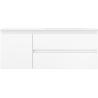Mexen Orio Badezimmerschrank 120 cm mit Waschbecken Otis rechts, 2S, 1T, weiß matt - 91A13-12047-3-BBFFF01-W18P01
