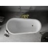 Mexen Retro freestanding bathtub 150 x 73 cm, white/black, gold legs - 53251507375-50