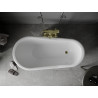 Mexen Retro freistehende Badewanne 150 x 73 cm, weiß/schwarz, goldene Beine - 53251507375-50