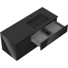 Mexen Orio 120 cm Bathroom Cabinet with Otis Right Sink, 2S, 1D, Black Gloss/Black Matte - 91A13-12047-3-BBFFF70-W18P71