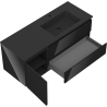 Mexen Orio 120 cm Bathroom Cabinet with Otis Right Sink, 2S, 1D, Black Gloss/Black Matte - 91A13-12047-3-BBFFF70-W18P71