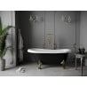 Mexen Retro vann iseseisev 150 x 73 cm, valge/must, kuldsed jalad - 53251507375-50
