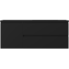 Mexen Orio Badezimmerschrank 120 cm mit Waschbecken Otis rechts, 2S, 1D, schwarz matt - 91A13-12047-3-BBFFF71-W18P71