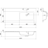 Mexen Orio meuble de salle de bain 100 cm avec lavabo Otis droit, 2S, 1D, noir brillant/noir mat - 91A13-10047-3-BBFFF70-W18P71