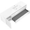 Mexen Orio meuble de salle de bain 160 cm avec lavabo Otis à droite, 2S, 1D, blanc brillant - 91A13-16047-3-BBFFF00-W18P00