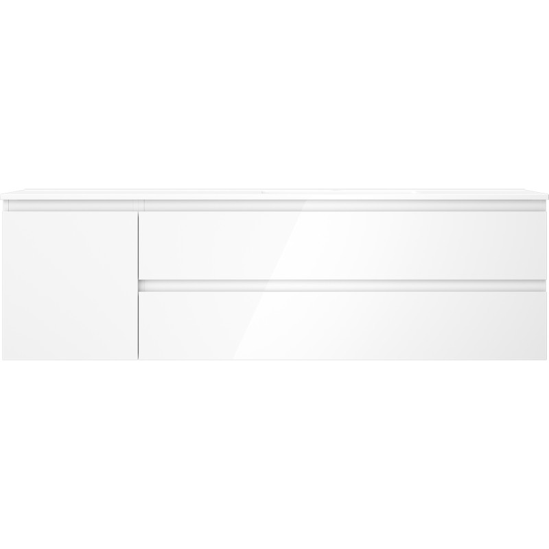 Mexen Orio badmeubel 160 cm met wastafel Otis rechts, 2S, 1D, wit glans - 91A13-16047-3-BBFFF00-W18P00