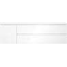 Mexen Orio Badezimmerschrank 160 cm mit Waschbecken Otis rechts, 2S, 1D, weiß glänzend - 91A13-16047-3-BBFFF00-W18P00