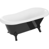 Mexen Retro freistehende Badewanne 150 x 73 cm, weiß/schwarz, schwarze Beine - 53251507375-70