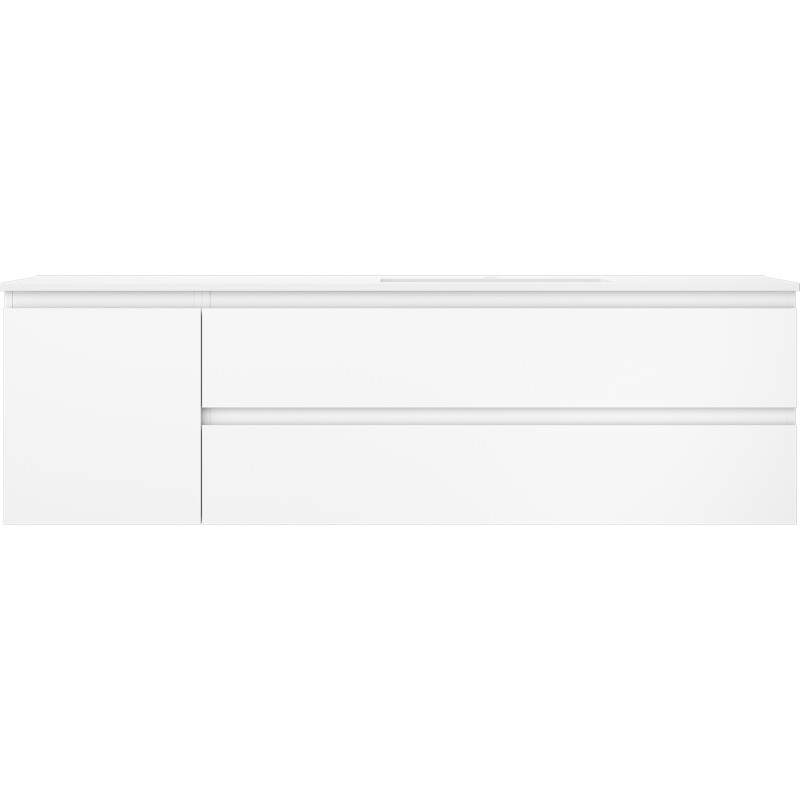 Mexen Orio badkamerkast 160 cm met wastafel Otis rechts, 2L, 1D, wit mat - 91A13-16047-3-BBFFF01-W18P01