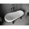 Mexen Retro freestanding bathtub 150 x 73 cm, white/black, black legs - 53251507375-70