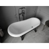 Mexen Retro vrijstaand bad 150 x 73 cm, wit/zwart, zwarte poten - 53251507375-70