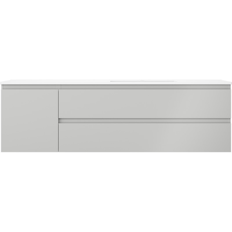 Mexen Orio armoire de salle de bain 160 cm avec lavabo Otis à droite, 2S, 1D, gris mat/blanc mat - 91A13-16047-3-BBFFF62-W18P01