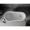 Mexen Retro bañera exenta 150 x 73 cm, blanca/negra, patas negras - 53251507375-70