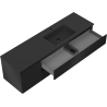 Mexen Orio bathroom cabinet 160 cm with right Otis sink, 2S, 1D, black matte - 91A13-16047-3-BBFFF71-W18P71
