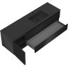 Mexen Orio bathroom cabinet 160 cm with right Otis sink, 2S, 1D, black matte - 91A13-16047-3-BBFFF71-W18P71