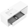 Mexen Rivel armadietto da bagno 120 cm con lavabo Otis sinistro, 2S, 1D, scanalato, bianco opaco - 91A23-12047-3-BBFFF01-W18L01