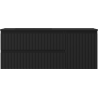 Mexen Rivel badkamerkast 120 cm met wastafel Otis links, 2S, 1D, geribbeld, zwart mat - 91A23-12047-3-BBFFF71-W18L71