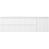 Mexen Rivel armoire de salle de bain 160 cm avec lavabo Otis gauche, 2S, 1D, rainurée, blanc mat - 91A23-16047-3-BBFFF01-W18L01
