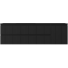 Mexen Rivel badkamerkast 160 cm met Otis wastafel links, 2L, 1D, geribbeld, zwarte mat - 91A23-16047-3-BBFFF71-W18L71