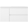 Mexen Rivel szafka łazienkowa 90 cm z umywalką Otis prawą, 2S, 1D, ryflowana, biała mat - 91A23-09047-3-BBFFF01-W18P01