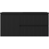 Mexen Rivel meuble de salle de bains 100 cm avec lavabo Otis droit, 2S, 1D, rainuré, noir mat - 91A23-10047-3-BBFFF71-W18P71