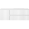 Mexen Rivel badkamerkast 120 cm met wastafel Otis rechts, 2S, 1D, geribbeld, wit mat - 91A23-12047-3-BBFFF01-W18P01