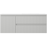 Mexen Rivel szafka łazienkowa 120 cm z umywalką Otis prawą, 2S, 1D, ryflowana, szara/biała mat - 91A23-12047-3-BBFFF62-W18P01